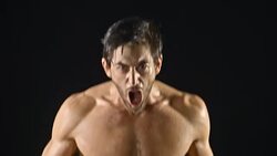 Athletic Male Boxing Slow-Motion Stock Footage