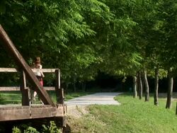 HD: Jogging In The Park Stock Footage