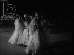 Dancing, camels and boats. Algeria, 1947 Stock Footage