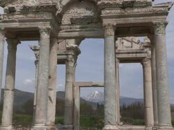 Tetrapylon, Aphrodisias, Turkey Stock Footage