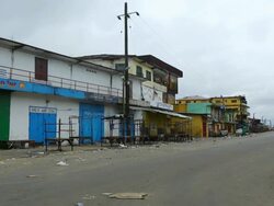 Liberia imposes Ebola quarantine and curfew in Monrovia Stock Footage