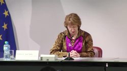 EU foreign policy chief Ashton and Iranian FM comment on nuclear talks News Clip