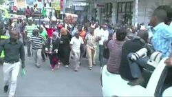 CLEAN : Kenya: opposotion supporters protest in Mombosa News Clip