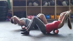 Two crossfit athletes warming up Stock Footage