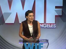SPEECH - Rachel Morrison at 2013 Women In Film Crystal + Lucy Awards Sponsored By Max Mara, Swarovski And Kodak Stock Footage