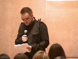 Bono and Damien Hirst Paint the Town Red For Aids In Africa - The (RED) Auction Stock Footage