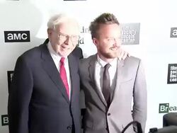 Warren Buffett and Aaron Paul at The Film Society Of Lincoln Center And AMC Celebration Of "Breaking Bad" Final Episodes Stock Footage