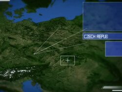 Futuristic Satellite Image View Of Prague Stock Footage