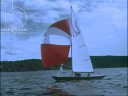 Sailing boats in Oslo. 1960s Stock Footage