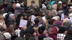 CLEAN : Ukraine: pro and anti mobilisation protest in Kramatorsk News Clip