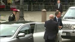 David Cameron arriving at St Paul's Cathedral News Clip