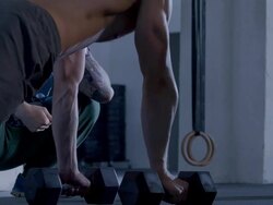 Work in the gym with a trainer Stock Footage