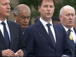 UK Party Leaders Singing Hymns at WW1 Centenary News Clip