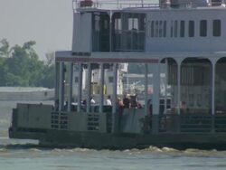 MS Two steam passing through  river / New Orleans, Louisiana, United States  Stock Footage