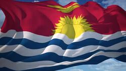 Kiribati Flag Stock Footage
