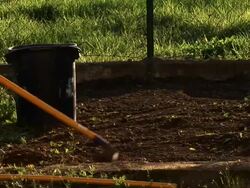 HD: Raking The Soil Stock Footage