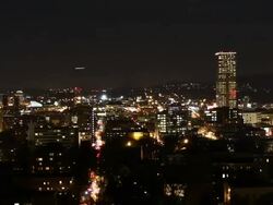 Portland Night Zoom Stock Footage