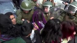 Student protesters clash with police in Chile Instructional Video