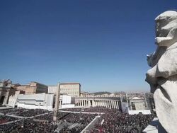 B-ROLL - Last weekly public audience of Benedict XVI from St. Peter's Square at St. Peter's Square on February 27, 2013 in Vatican City, Vatican. (Footage by Giulio Origlia/Getty Images) Stock Footage