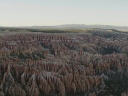 WS Shot of multi-colored hoodoos in Bryce Canyon at sunset / Bryce Canyon, Utah, United States Stock Footage