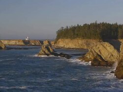 HD Oregon coast lighthouse Stock Footage