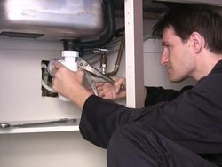 Plumber at Work Stock Footage
