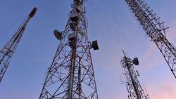 Telecommunication tower Stock Footage