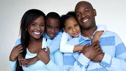 Loving African American family Stock Footage
