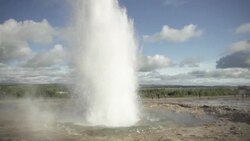 Iceland Geyser Hot Spring Geysir Stock Footage