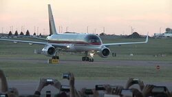 Trump campaign jet Stock Footage