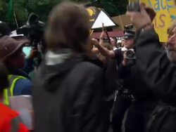 Protesters Block Lorries At Fracking Drill Site News Clip