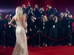 Actress on red carpet Stock Footage