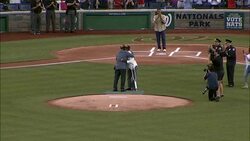 Injured Officer Throws First Pitch in Washington News Clip