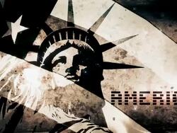 American Flag - Sketched V5 Stock Footage