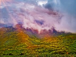 Sun, cloud and mountain Stock Footage