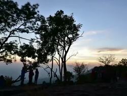 Sunrise or sunset over mountain. Stock Footage