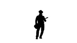 Standing guitar player Stock Footage