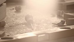 Manual worker takes hand tools from the table Stock Footage