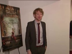 Domhnall Gleeson at the 'Anna Karenina' Special Screening in New York, NY, on 11/7/12 (Getty Images Entertainment Video) Stock Footage