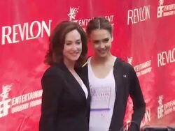 Lilly Tartikoff and Jessica Alba at the 13th Annual EIF Revlon Run/Walk For Women at New York NY. (Footage by WireImage Video/GettyImages) Stock Footage