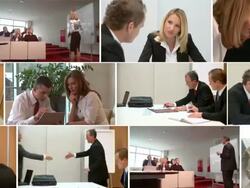 HD LOOP MONTAGE: Business Teamwork Stock Footage