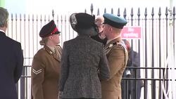 Theresa May Meets Tantrum Toddler at War Memorial News Clip
