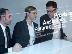 Touchscreen Words (Shot on Red) Stock Footage