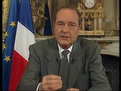 FRANCE: PRESIDENT CHIRAC PLAN TO ABOLISH MANDATORY MILITARY SERVICE News Clip