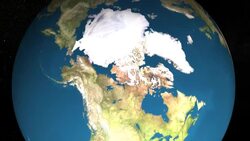 Earth spins in space revealing the North Pole. Stock Footage