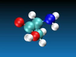 Animation of rotating Alanine molecule Stock Footage