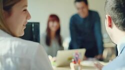 New business team: at work in the coworking office Stock Footage