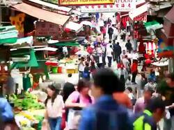 HD:Crowd people walking on the road in Hong kong.(Time lapse) Stock Footage