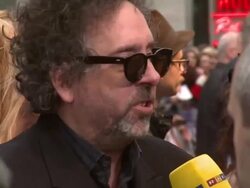 Tim Burton at Dark Shadows: European Premiere at Empire Leicester Square on May 9, 2012 in London, England. Stock Footage
