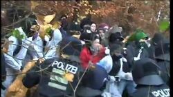Protesters clash with police over nuclear waste train News Clip